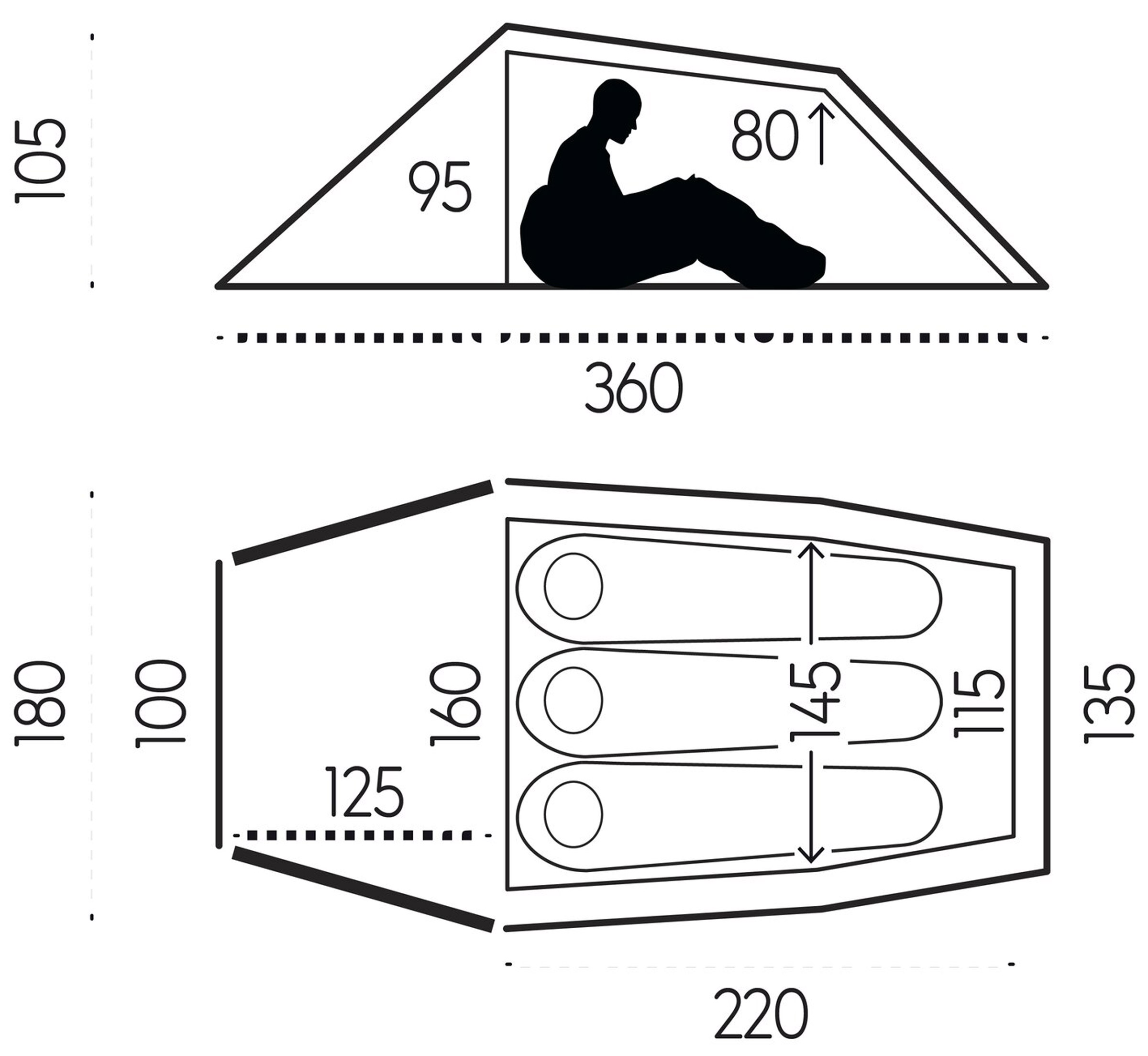 Abisko Lite 3, 3-Personers Telt