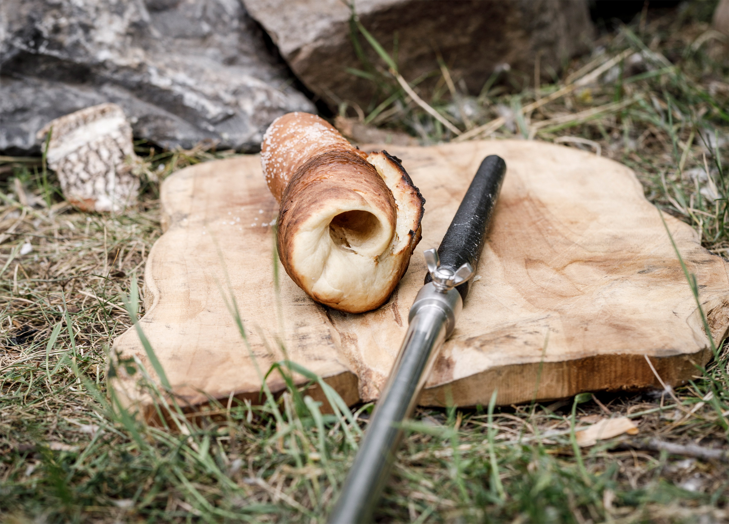 Campfire Bread Skewer With Cast-Iron Tip