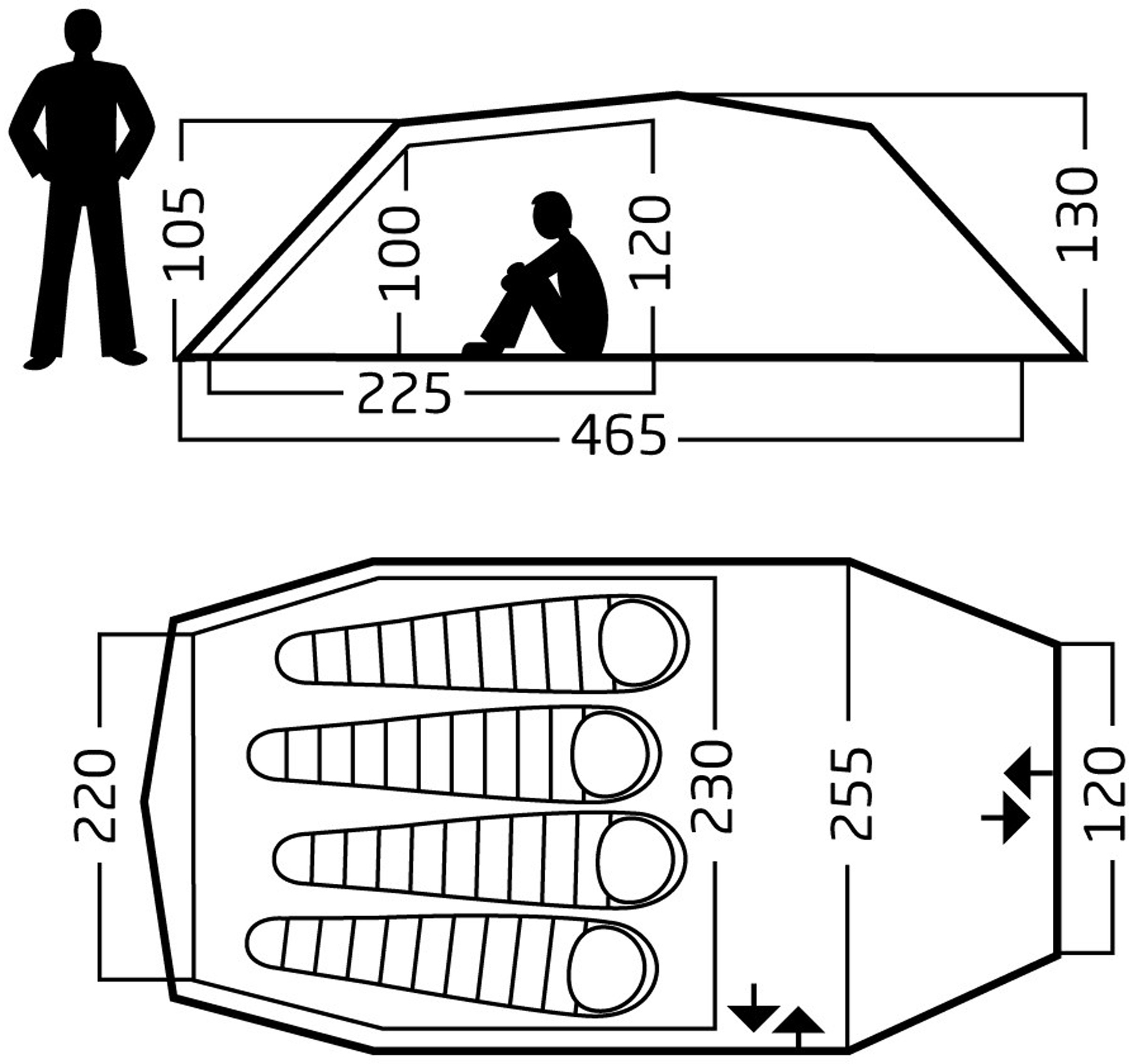 Oppland 4 PU, 4-Personers Telt