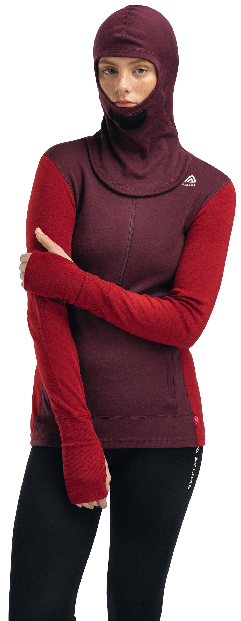 WarmWool Hood Sweater with Zip Dame