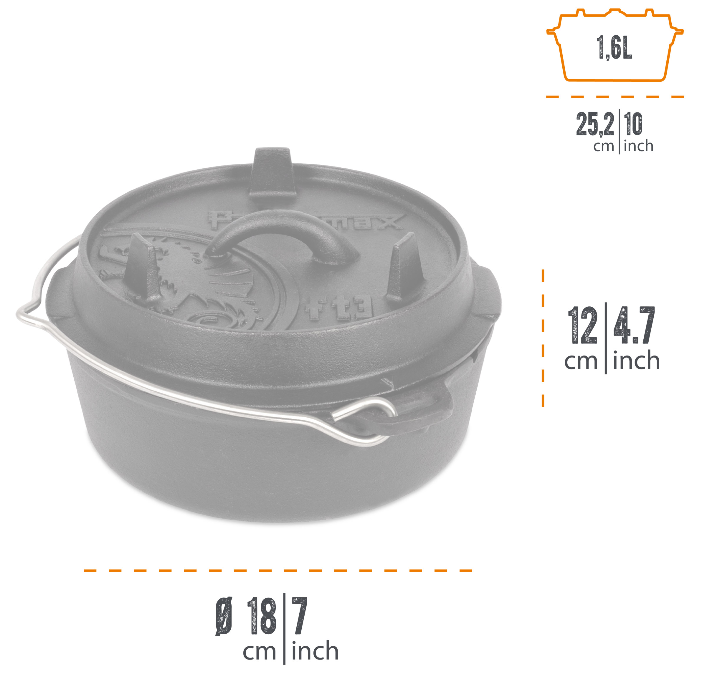 Dutch Oven FT3 Plane Bottom