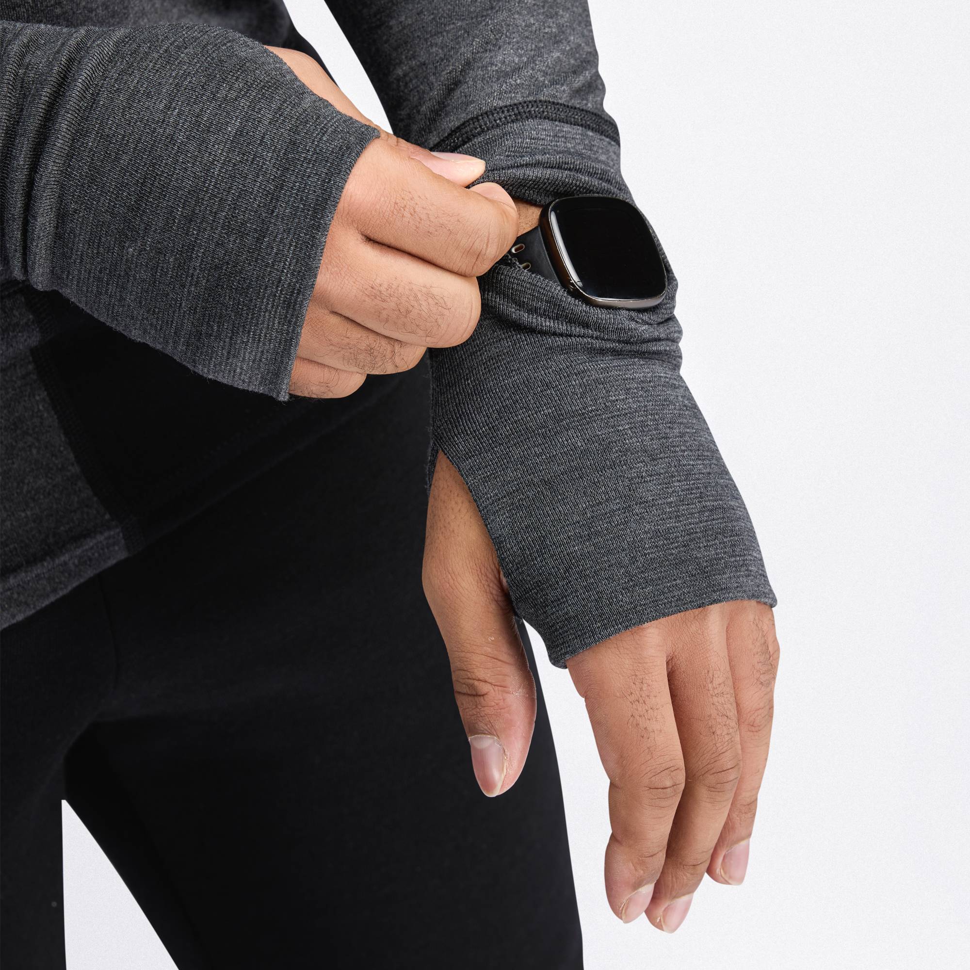 WarmWool Hood Sweater with Zip Herre