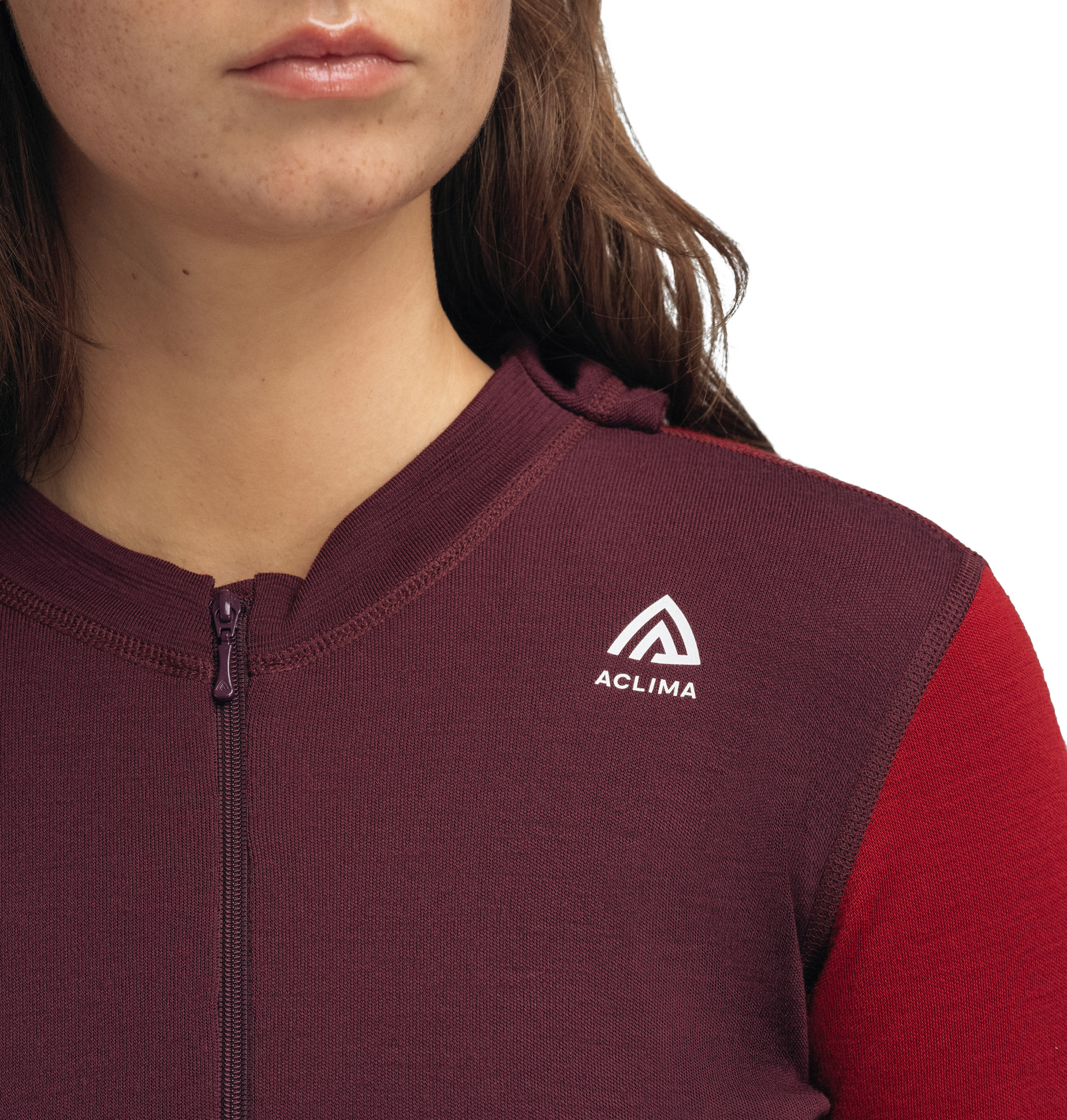 WarmWool Hood Sweater with Zip Dame