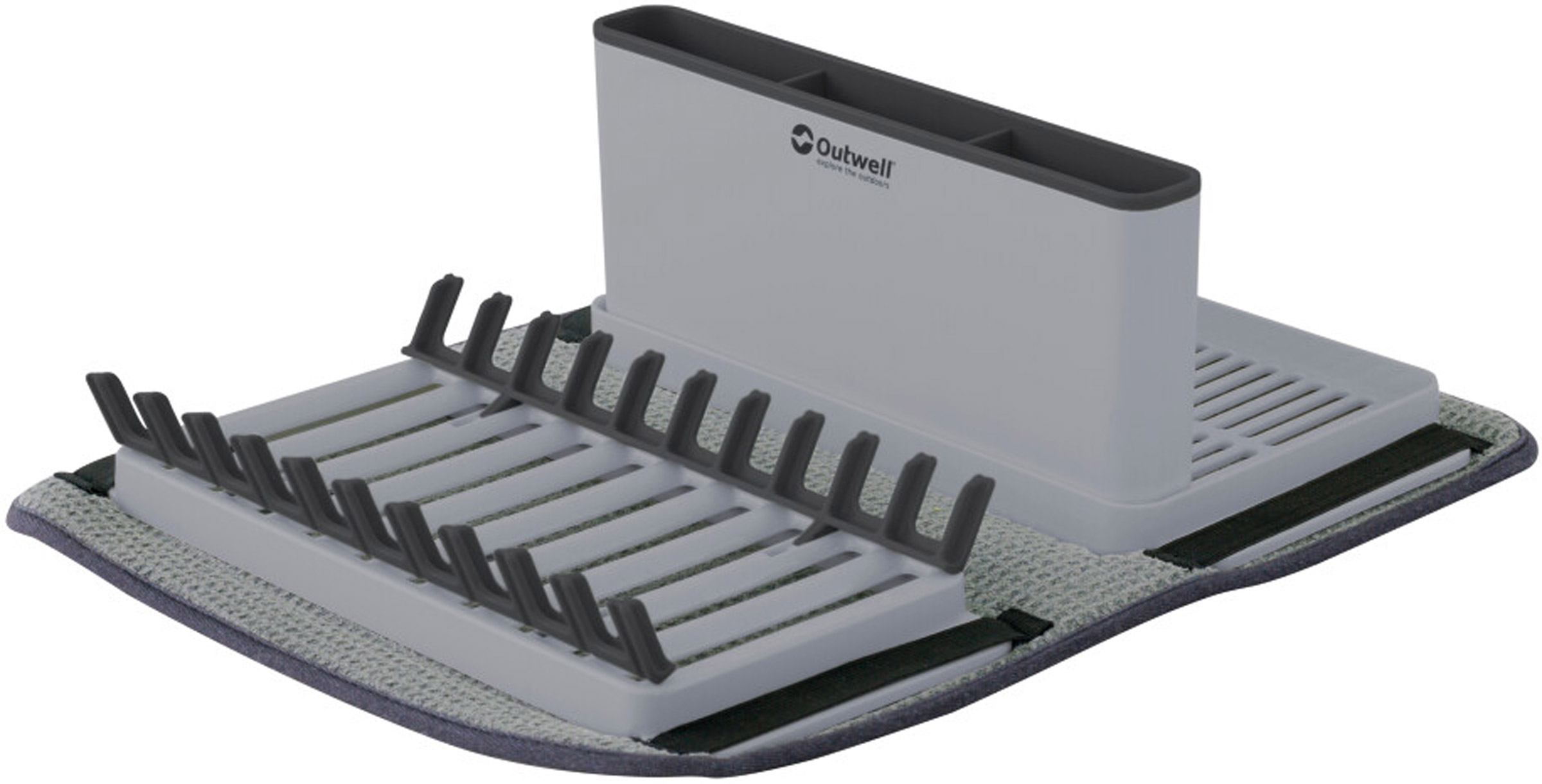 Dunton Foldable Dish Rack w/Sponge Drain Outwell brands