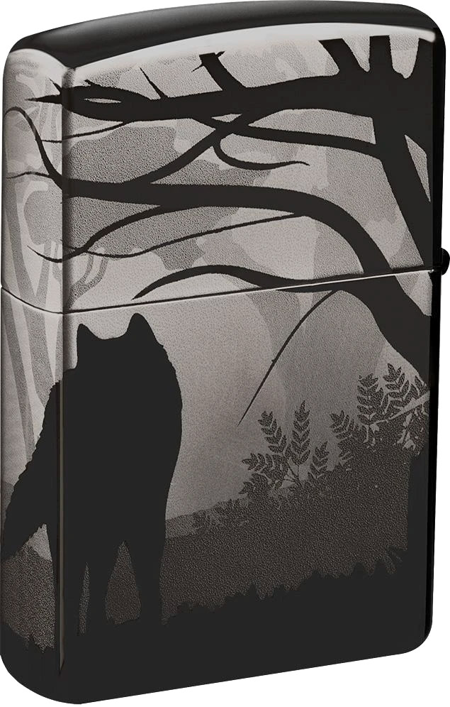 Wolves Design Black Ice Lighter