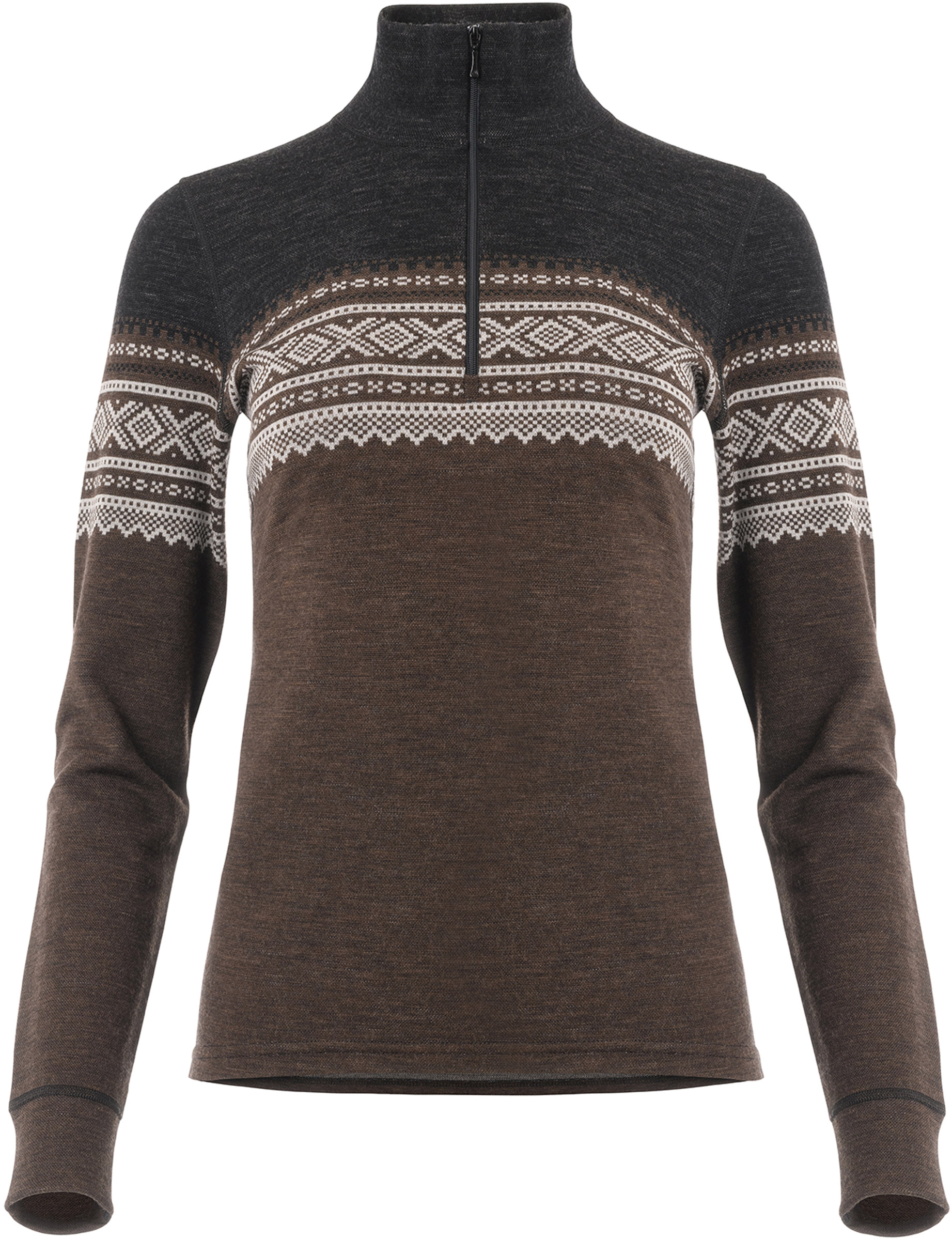 DesignWool Marius Mock Neck with Zip Dame Aclima dame