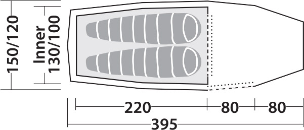 Voyager 2EX, 2-Personers Telt
