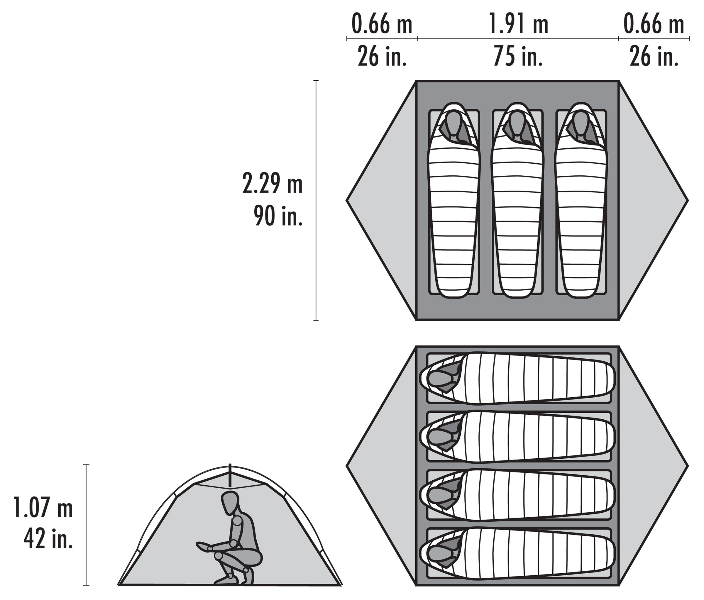 Hubba Hubba LT 3, 3-Personers Telt