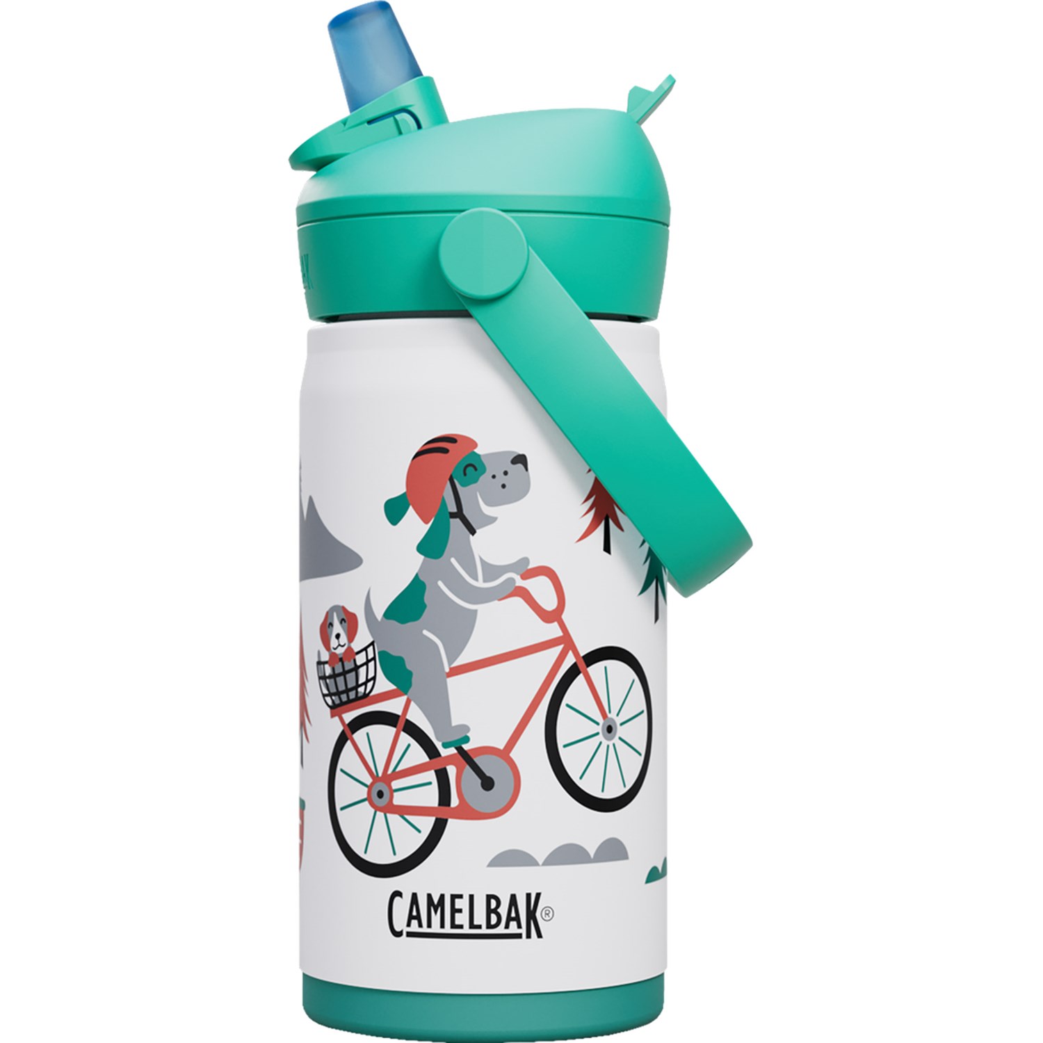 CamelBak Thrive Flip Straw Kids VSS 0.35 ltr Termo Drikkedunk til Børn Grøn/Hvid Drikkeflasker