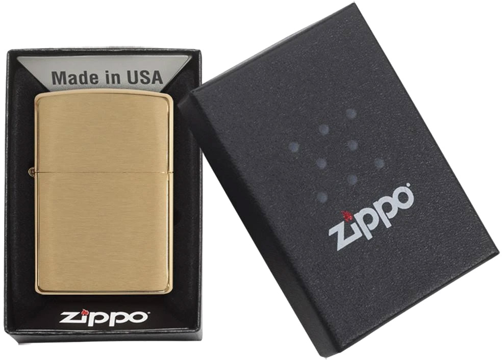 Classic Brushed Brass Lighter