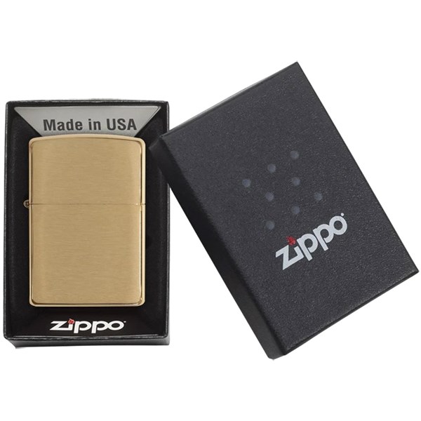 Classic Brushed Brass Lighter