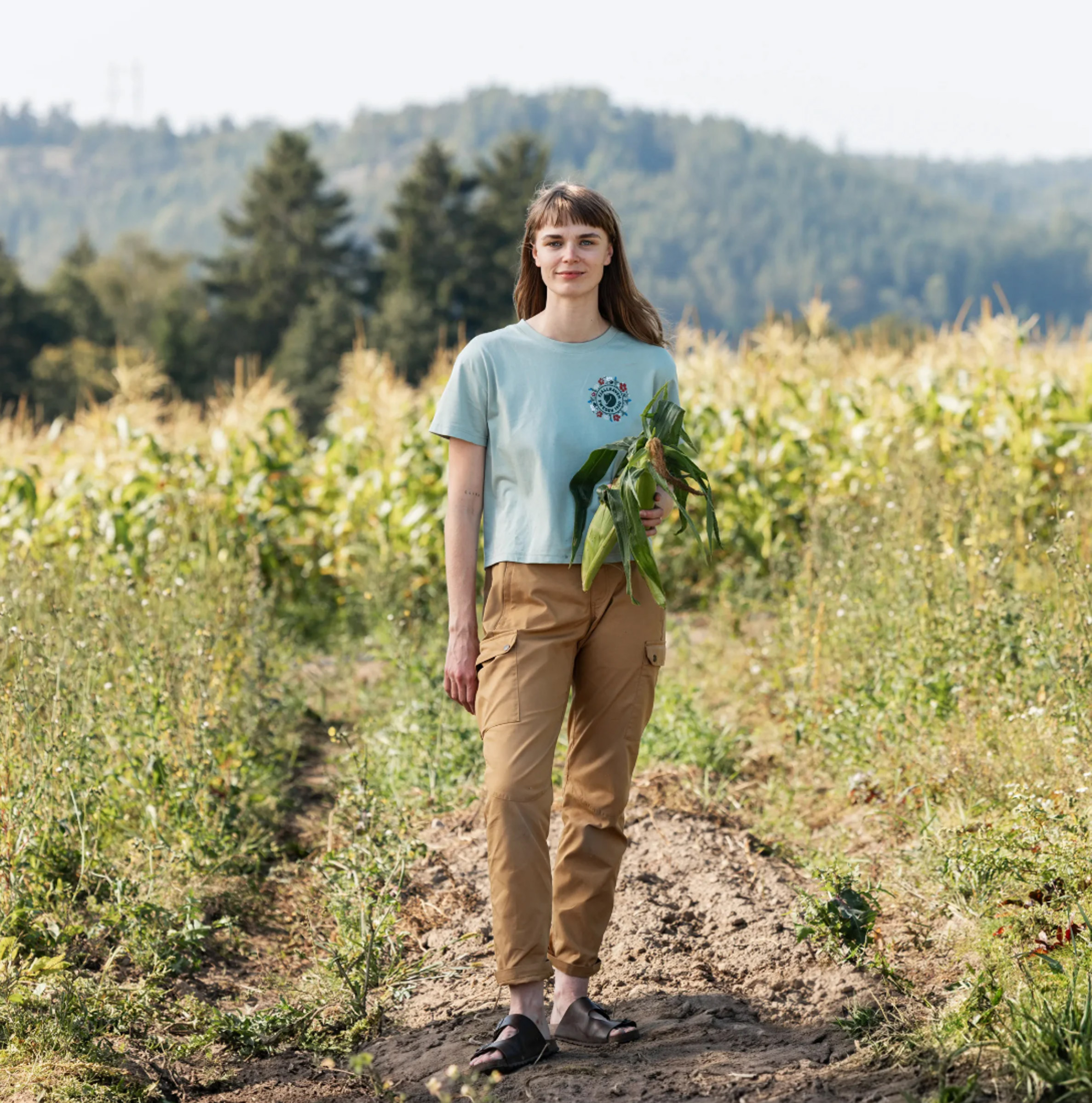 Fjällblomster Logo T-shirt Dame