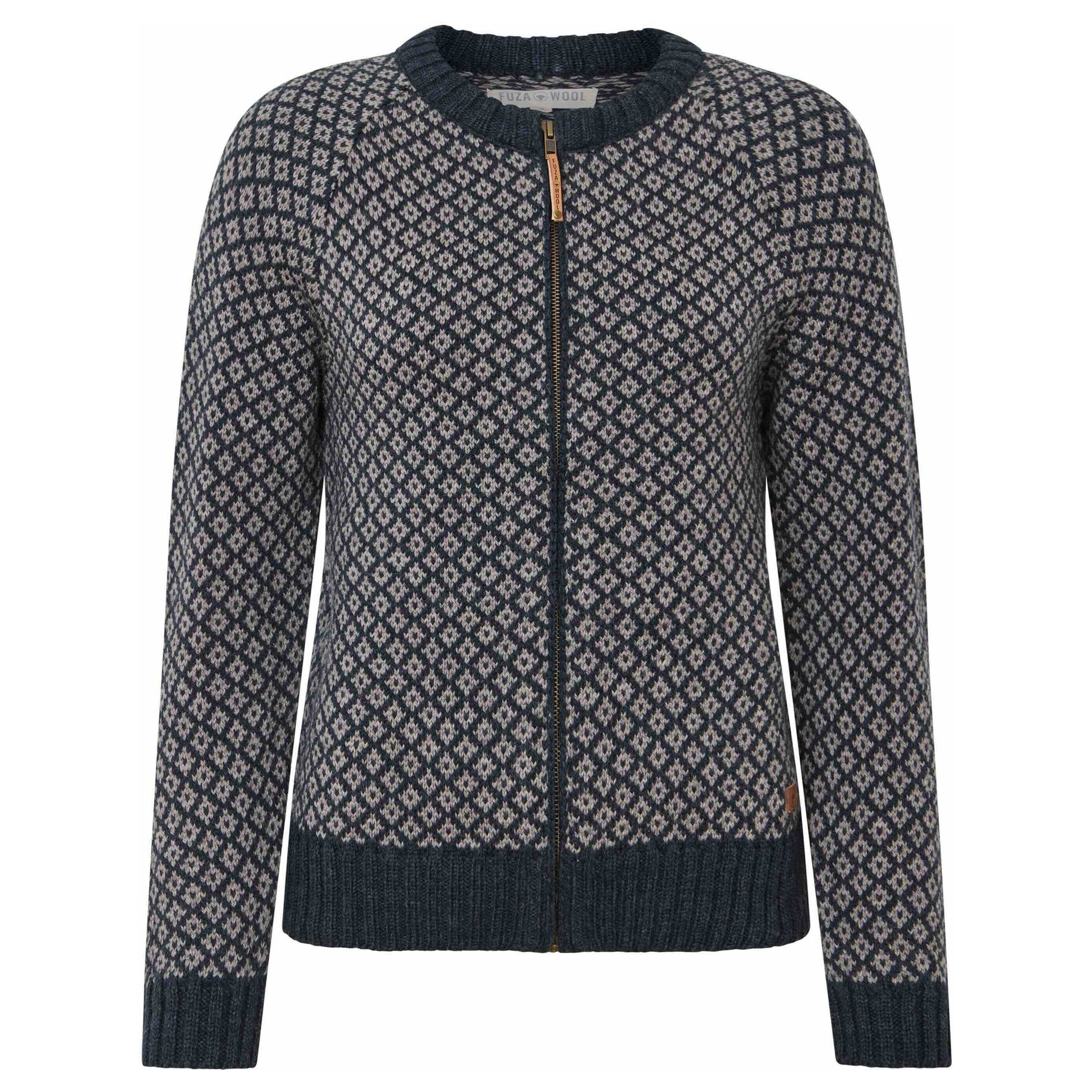 Iris Cardi Round Neck Dame Fuza Wool dame
