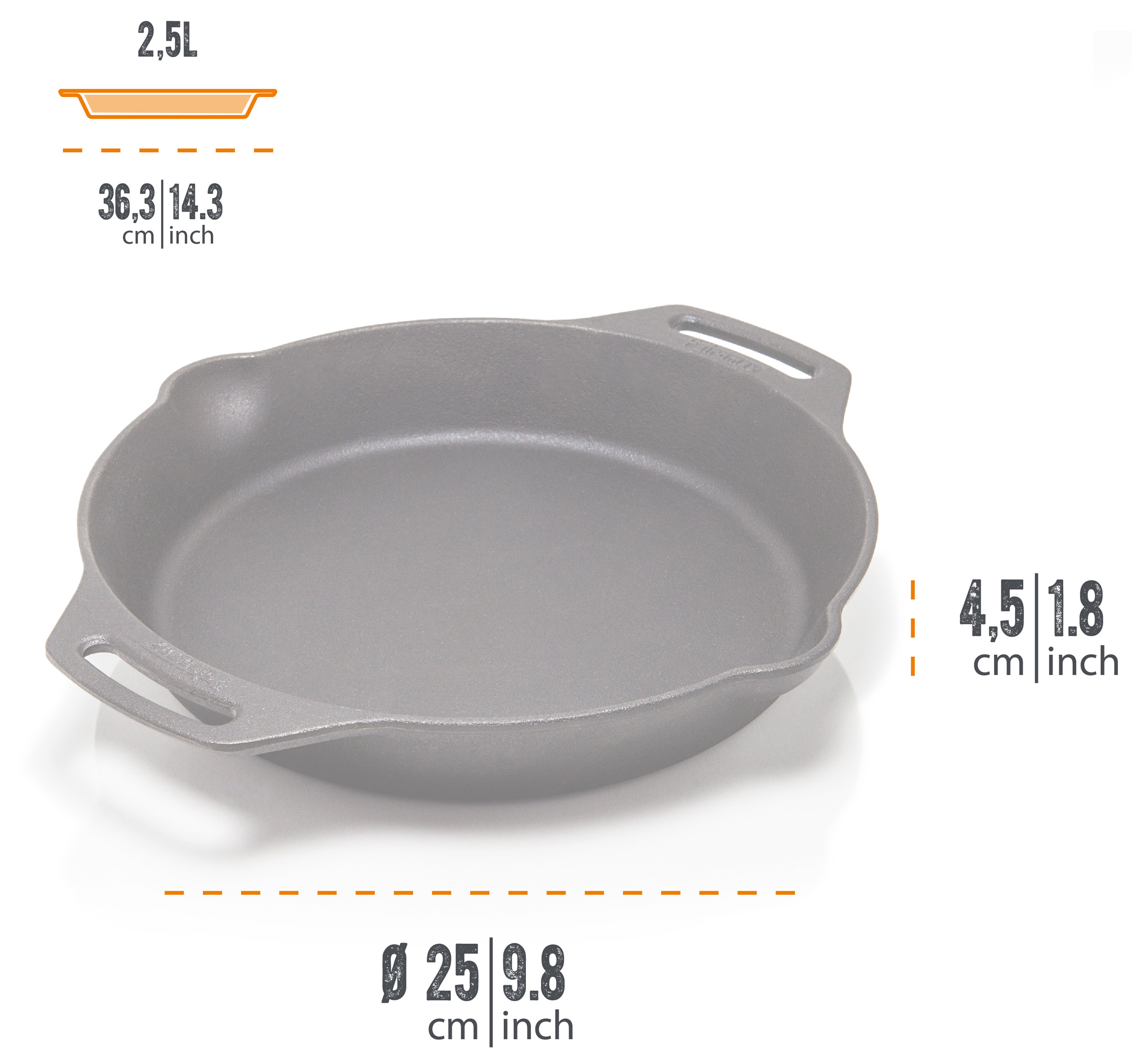 Fire Skillet w/Two Handles FP30H