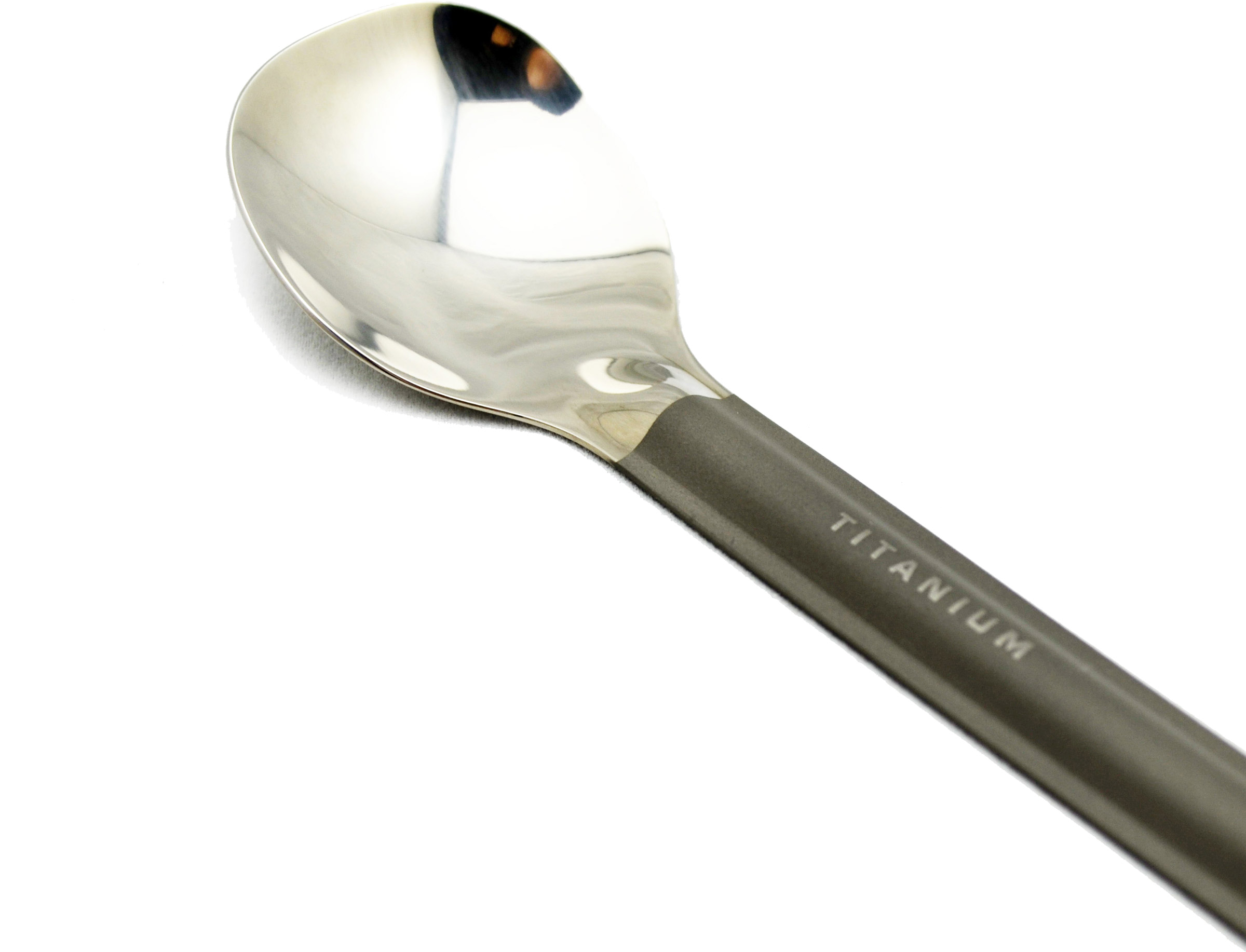 Titanium Long Handle Spoon with Polished Bowl