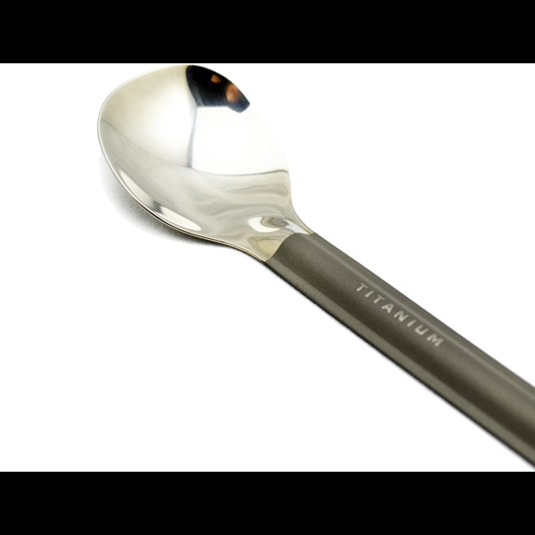 Titanium Long Handle Spoon with Polished Bowl