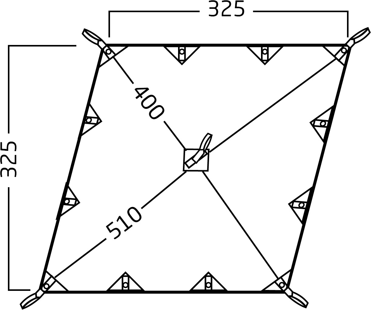 Kari 10 m2 Diamond Technical Cotton Tarp