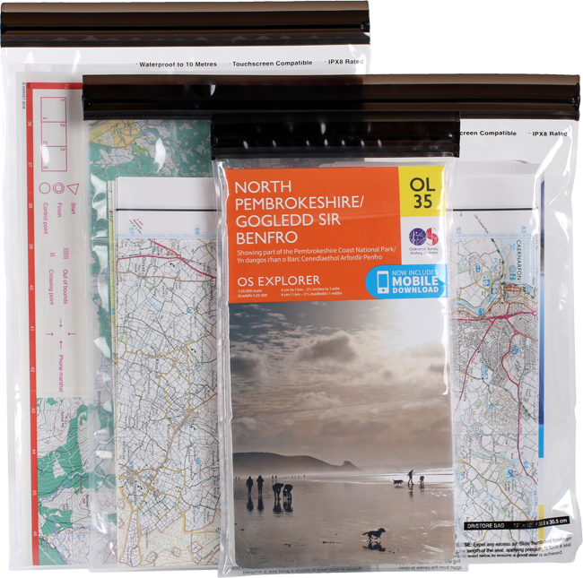 DriStore LocTop Bags - Maps, 3 pack Lifeventure brands