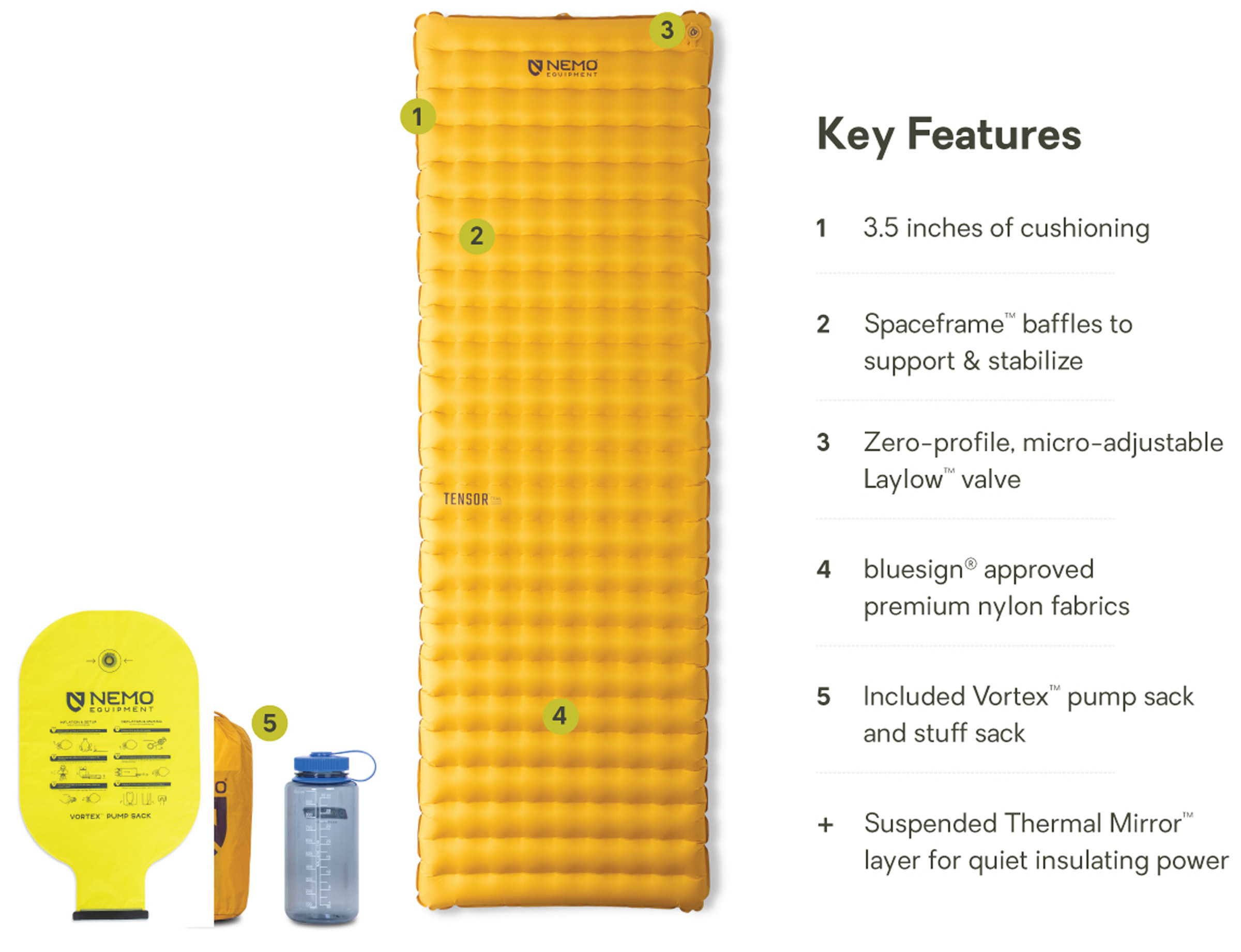 Tensor Trail Long Wide Oppusteligt Liggeunderlag