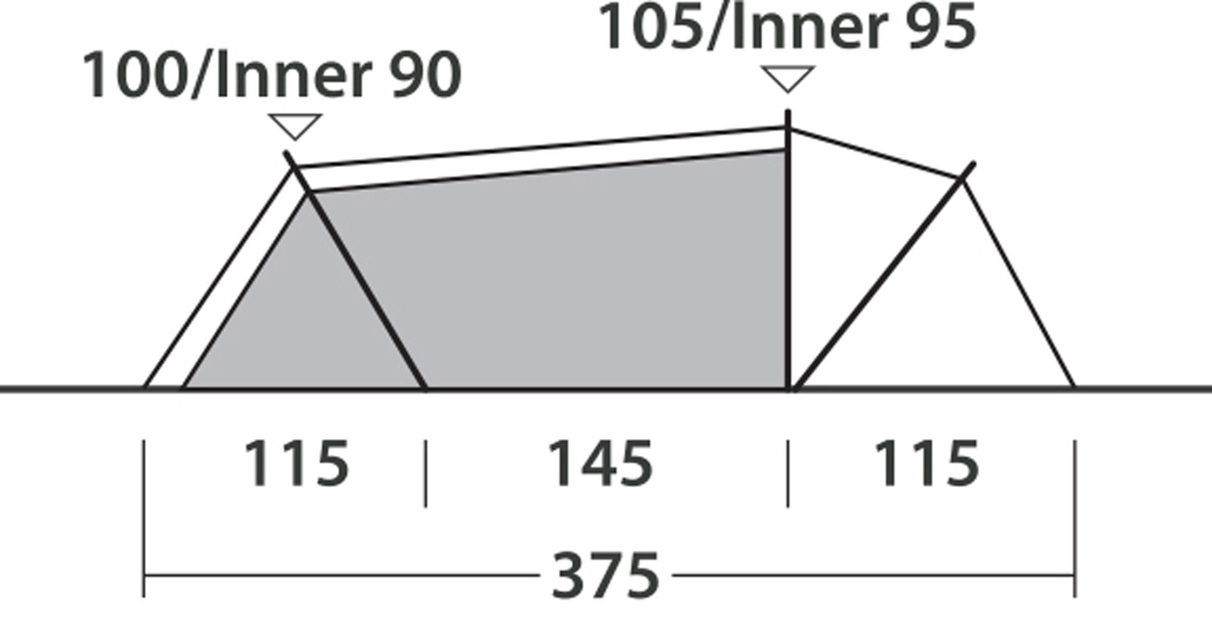 Nexion 3 Forest, 3-Personers Pop-Up Telt