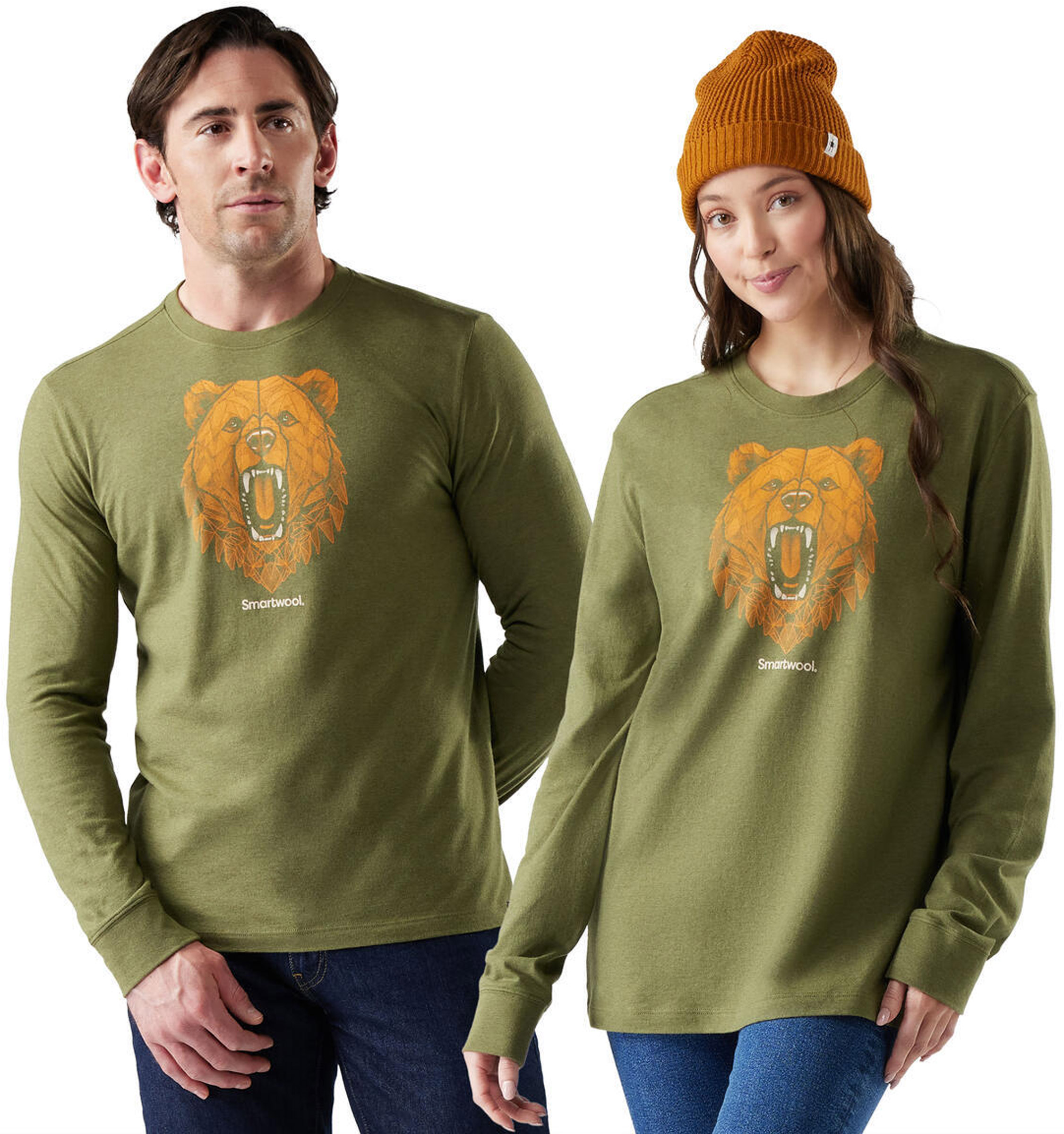 Geometric Bear Long Sleeve Graphic Tee SmartWool beklaedning