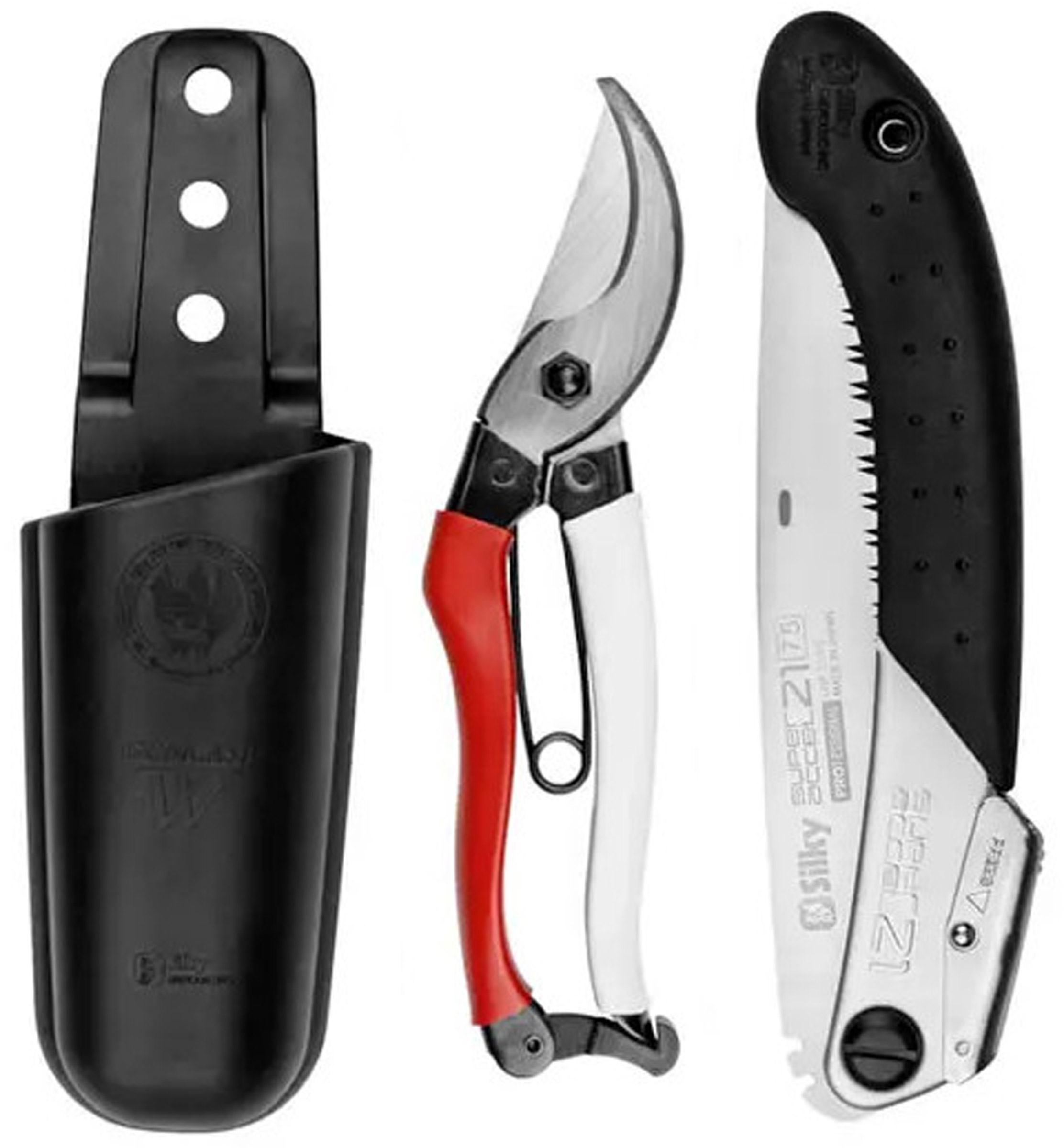 Super Accel Foldesav + Okatsune 103 Beskæresaks + Hylster Silky udstyr