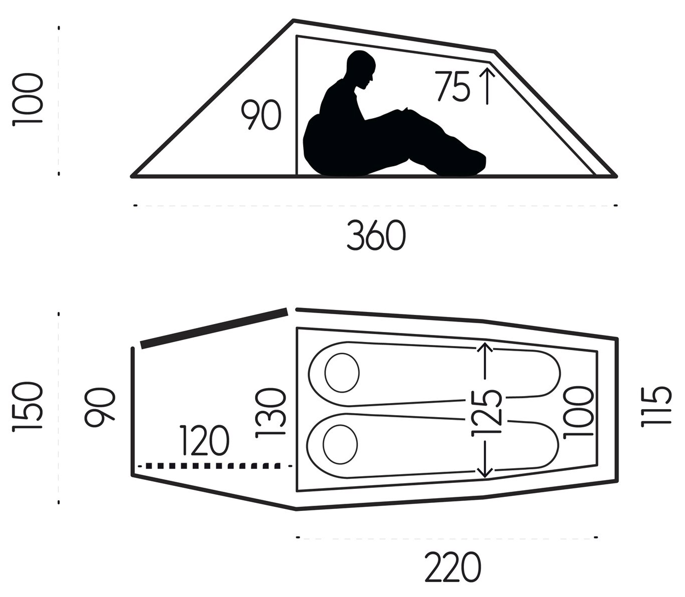 Abisko Lite 2, 2-Personers Telt
