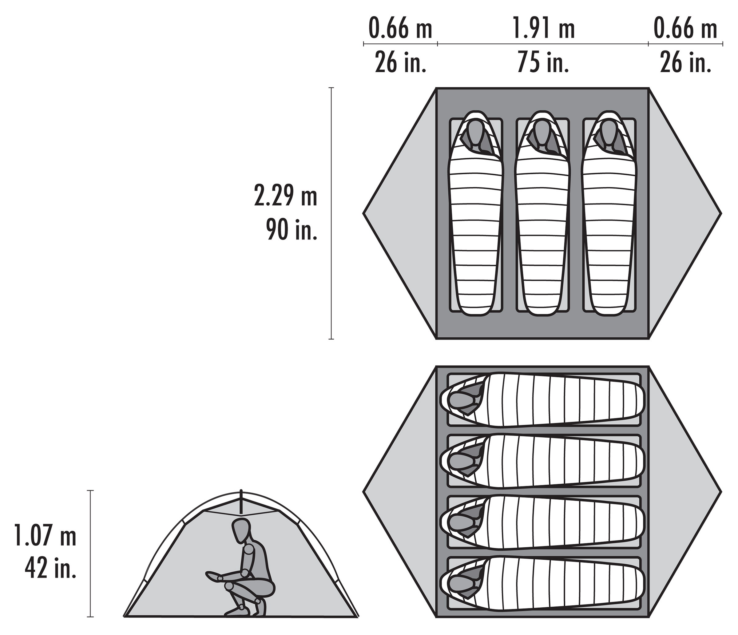 Hubba Hubba HD 3, 3-Personers Telt