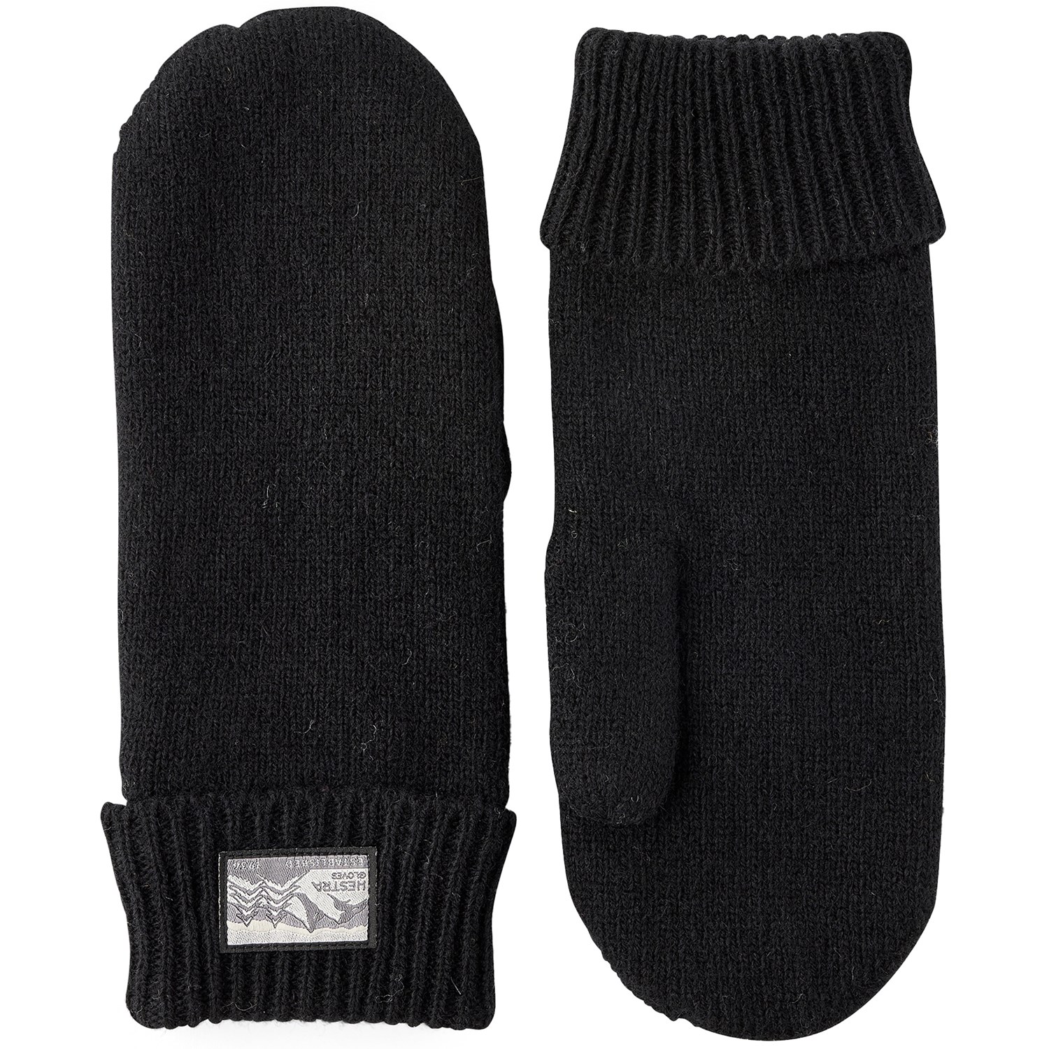 Hestra Raggwool Luffer 6 Sort Handsker & luffer