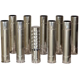 Bushmen Fastfold Pipe Set, 2.5 m/10 stk Tilbehør til ovne