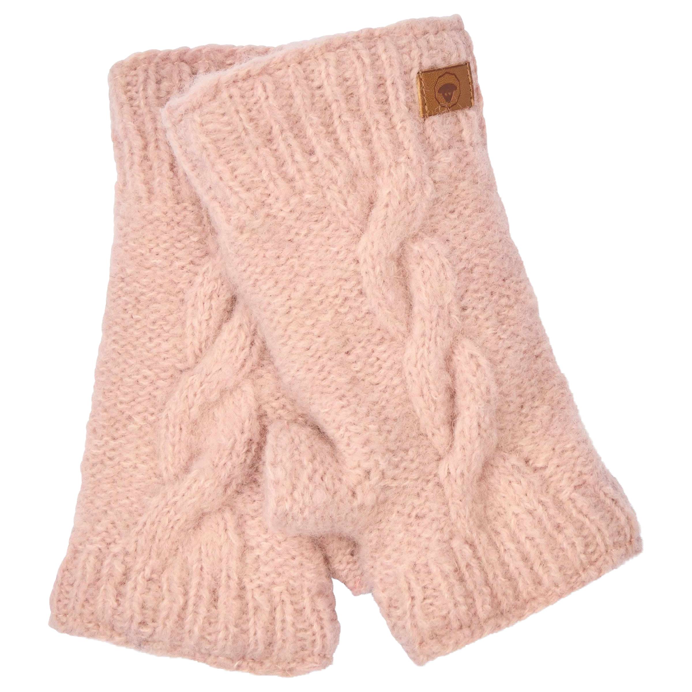 Cable Wristwarmer Sgl. Dame Fuza Wool dame