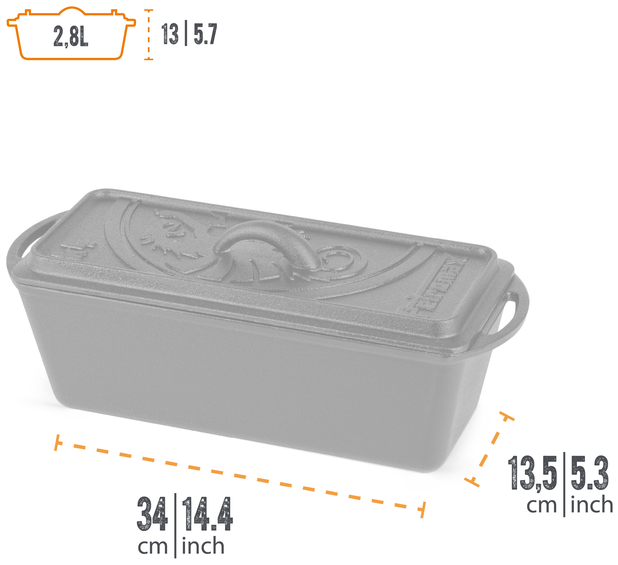 Loaf Pan with Lid K4 Brødform
