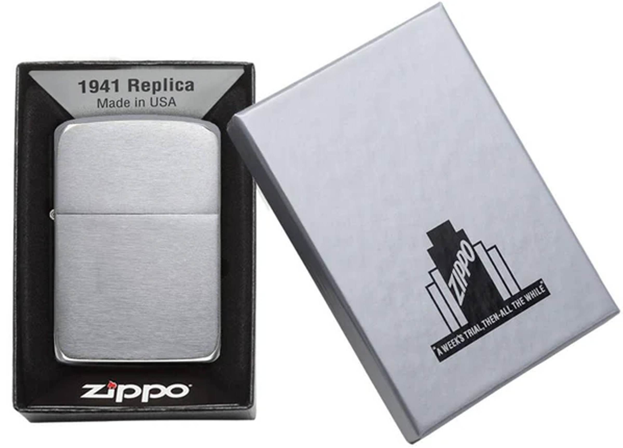 1941 Replica Brushed Chrome Lighter