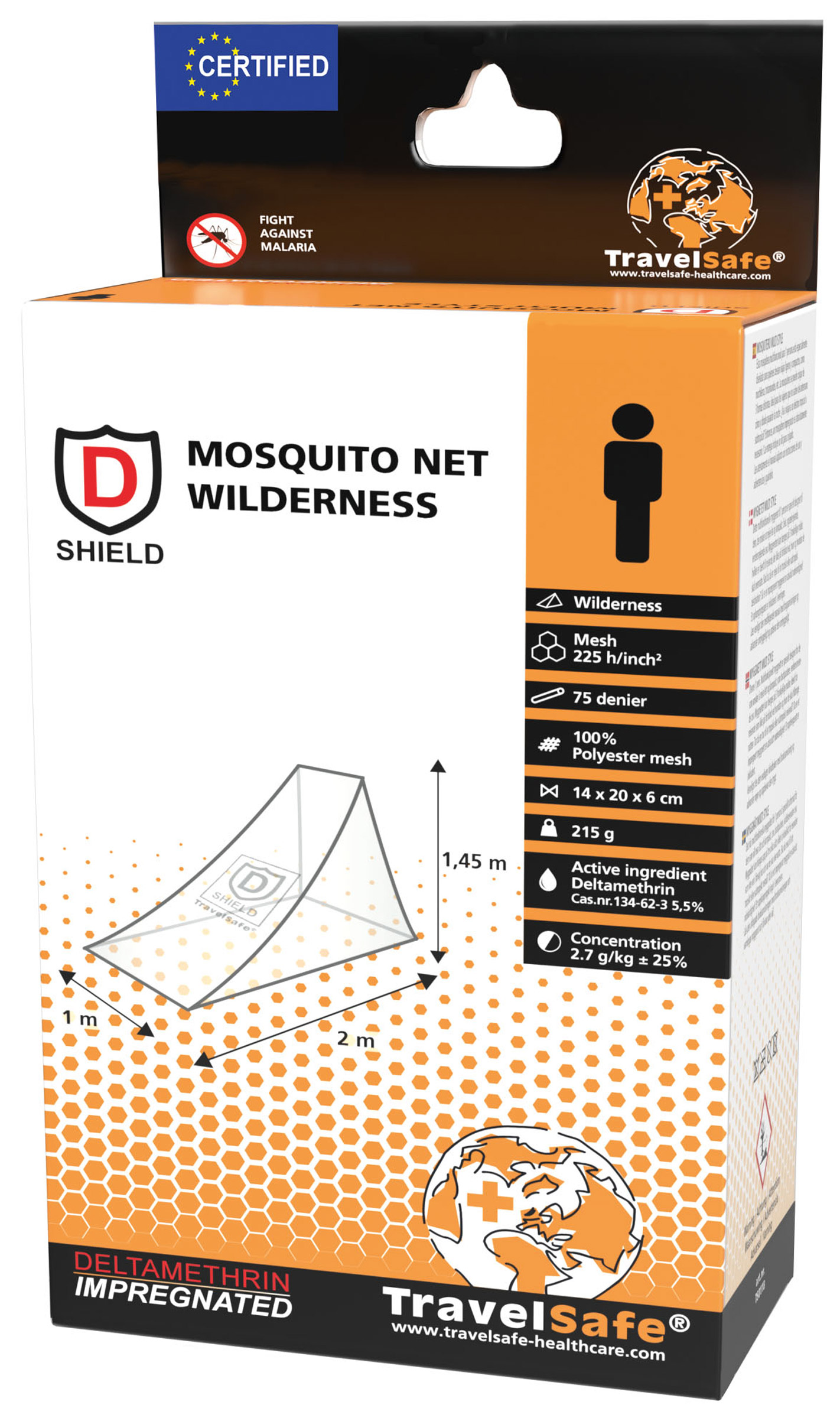 Wilderness Impregnated Mosquito Net, 1 Person