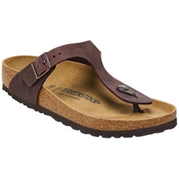 Birkenstock Gizeh Oiled Leather Dame EU 40 Brun Sandaler