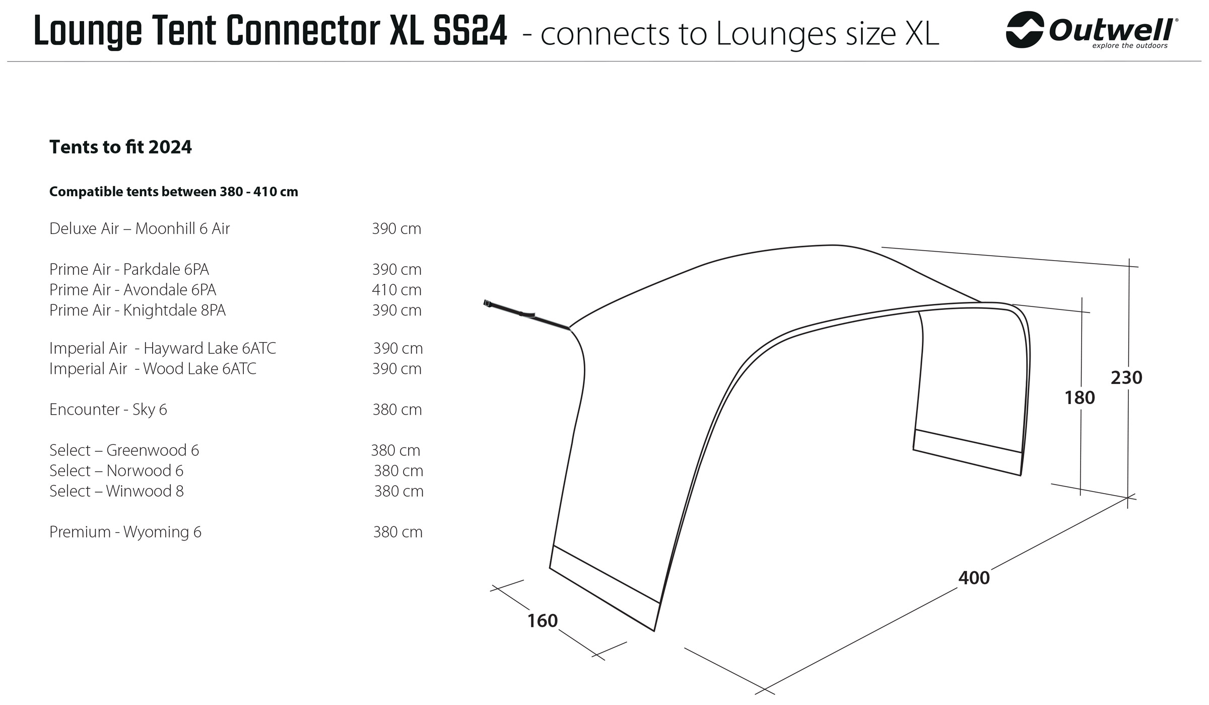 Lounge XL Tent Connector