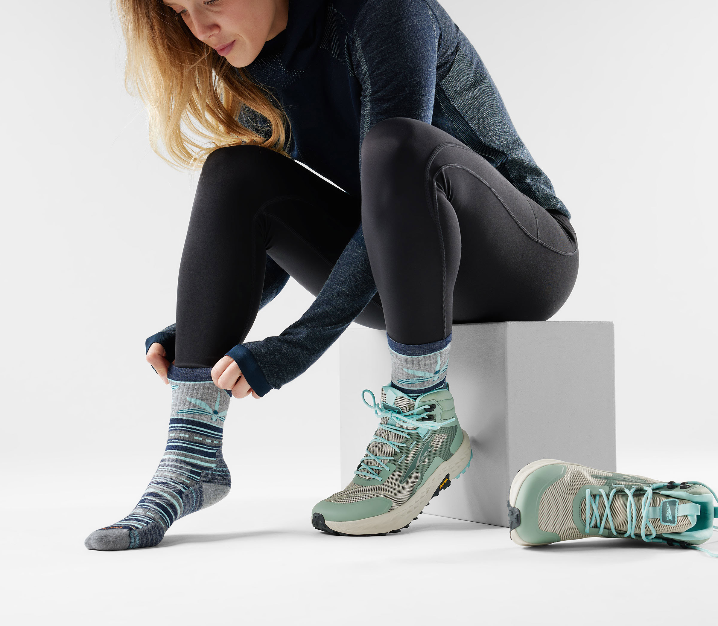 Hike Targeted Cushion Mid Crew Dragon Stich Sokker Dame