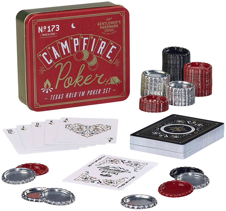 Campfire Texas Hold 'Em Poker Set Gentlemen's Hardware Udstyr