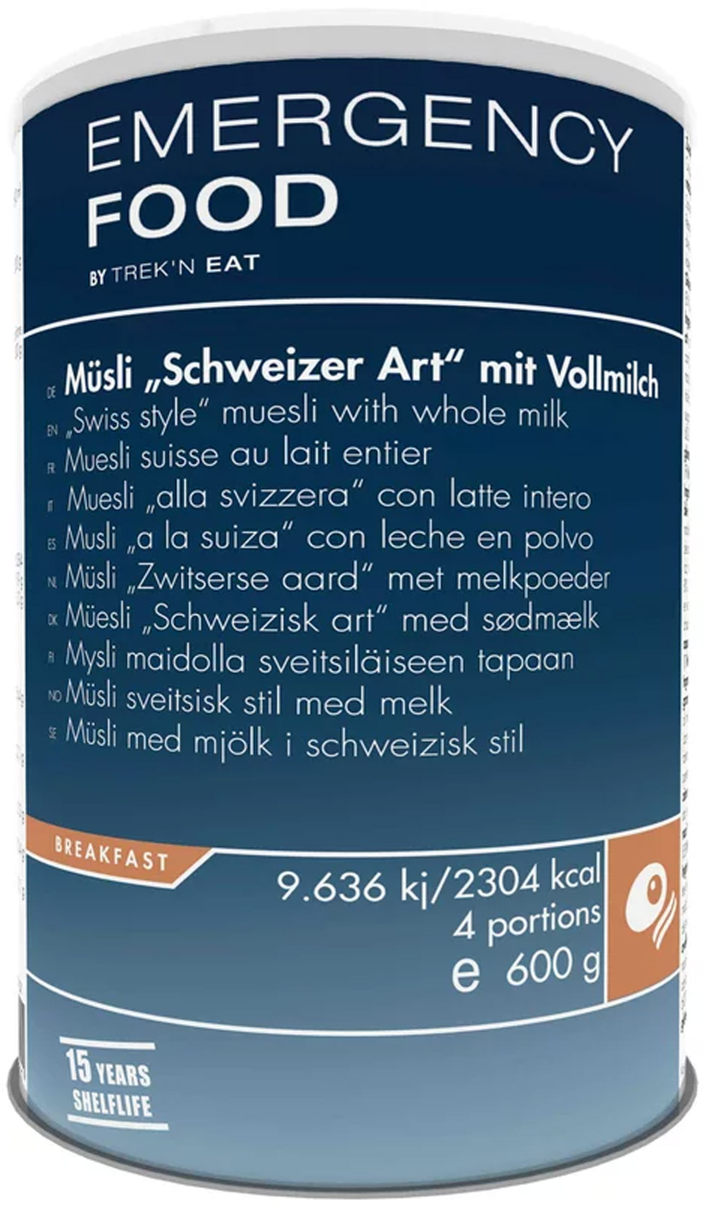 Emergency Food Swiss Muesli with Whole Milk, 4 portioner Trek'n Eat kogegrej