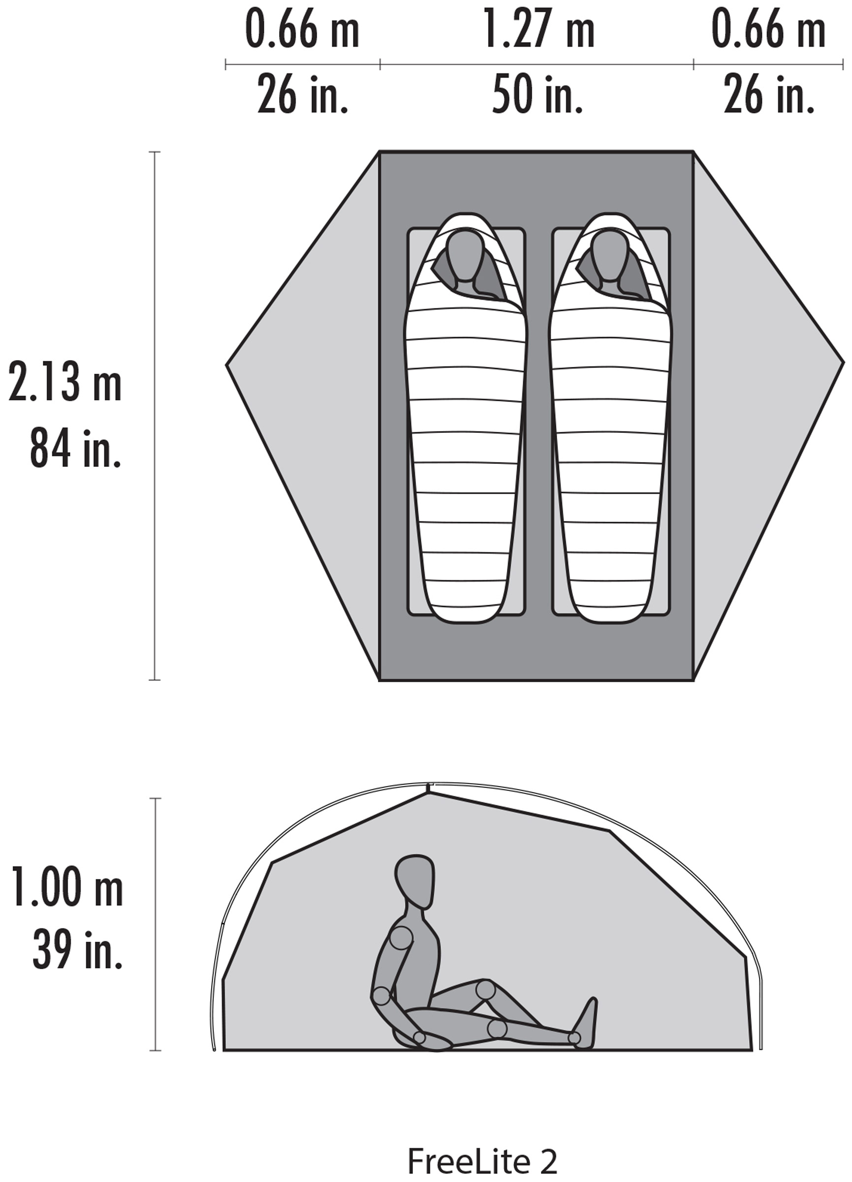 FreeLite 2 Ultralight, 2-Personers Telt
