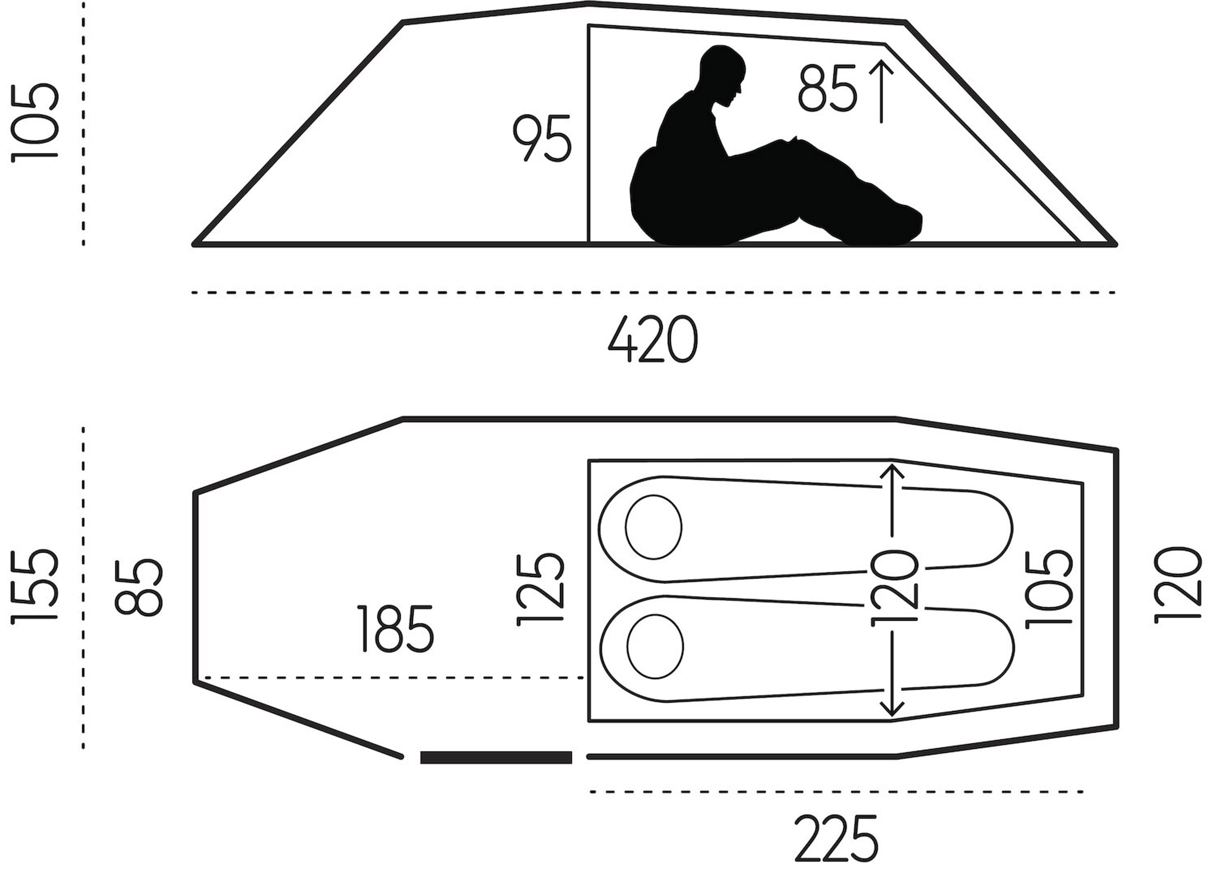 Abisko Endurance 2, 2-Personers Telt