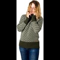 Lila Sweater High Neck Women Fuza Wool Beklædning