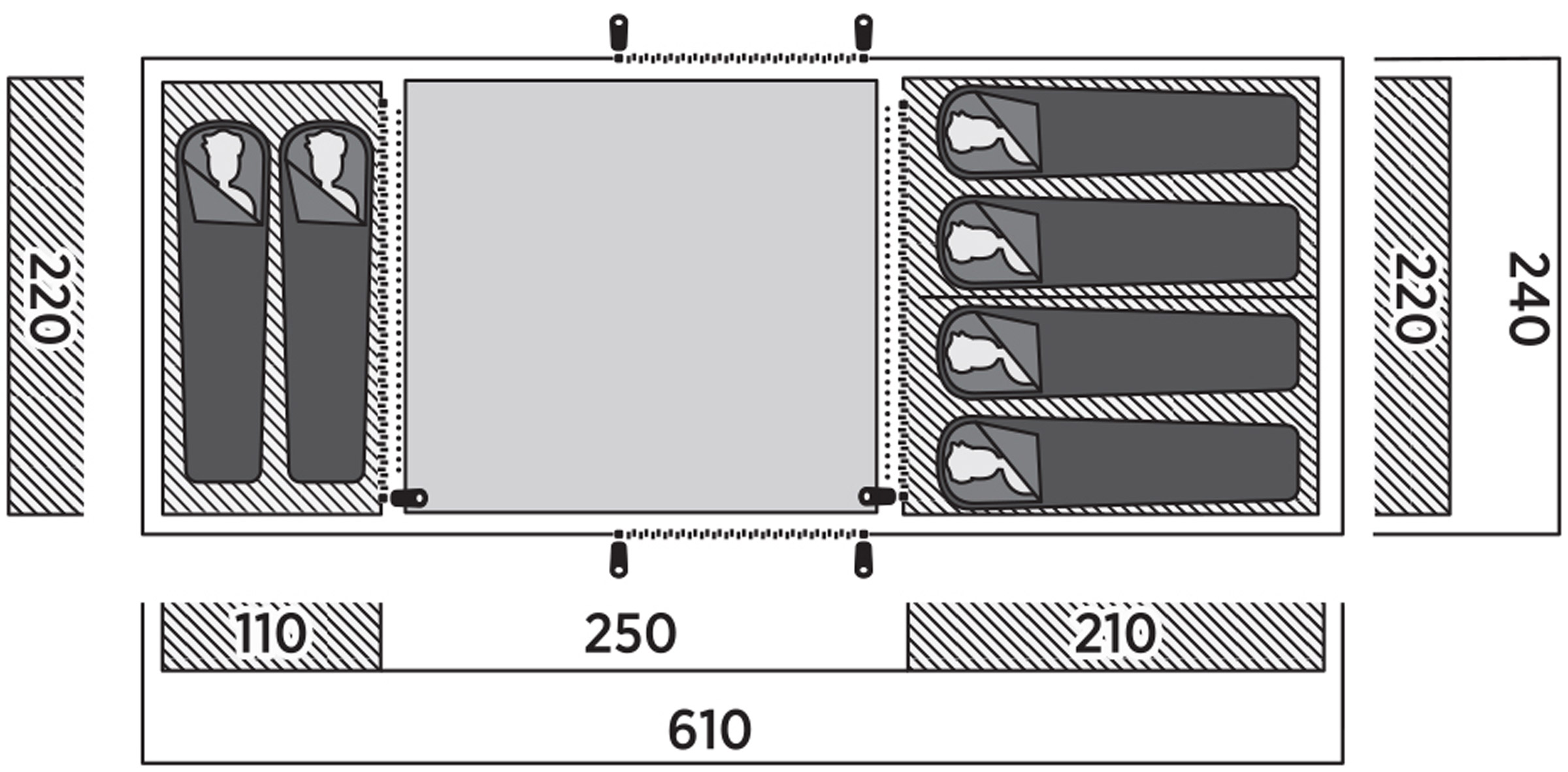 Leka Twin 6, 6-Personers Telt