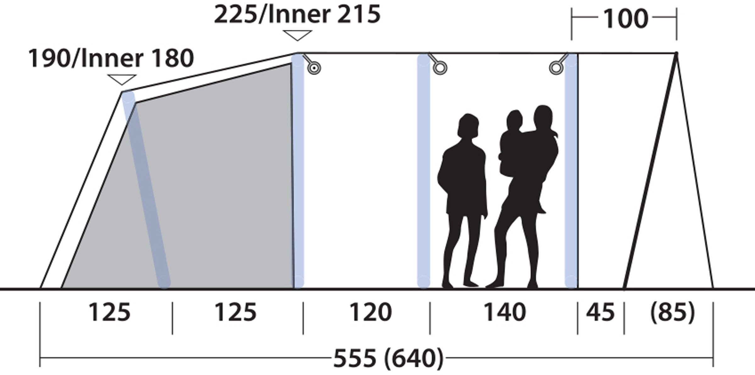 Florida 5 Lufttelt, 5-Personers Telt
