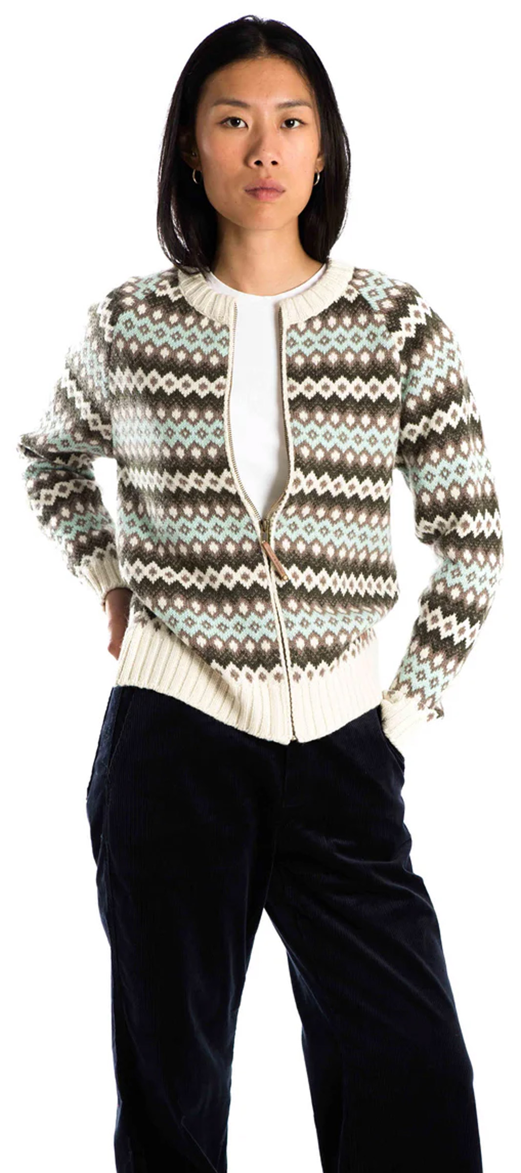 Hazel Cardi Round Neck Dame