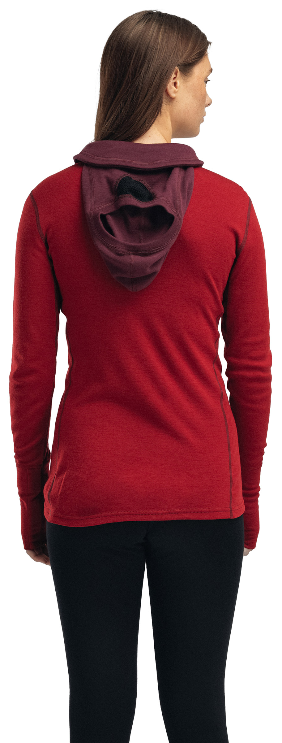 WarmWool Hood Sweater with Zip Dame