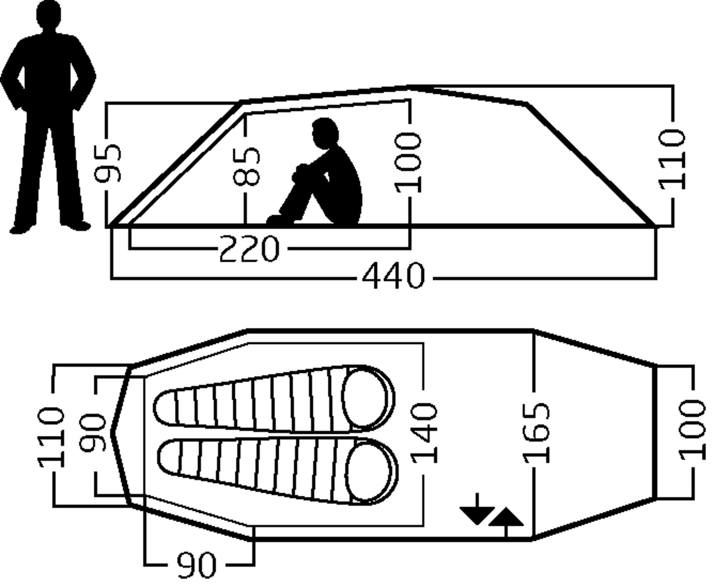 Oppland 2 LW 2.0, 2-Personers Telt