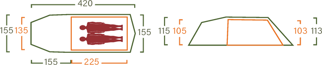 Fjellheimen Superlight 2 Camp, 2-Personers Telt