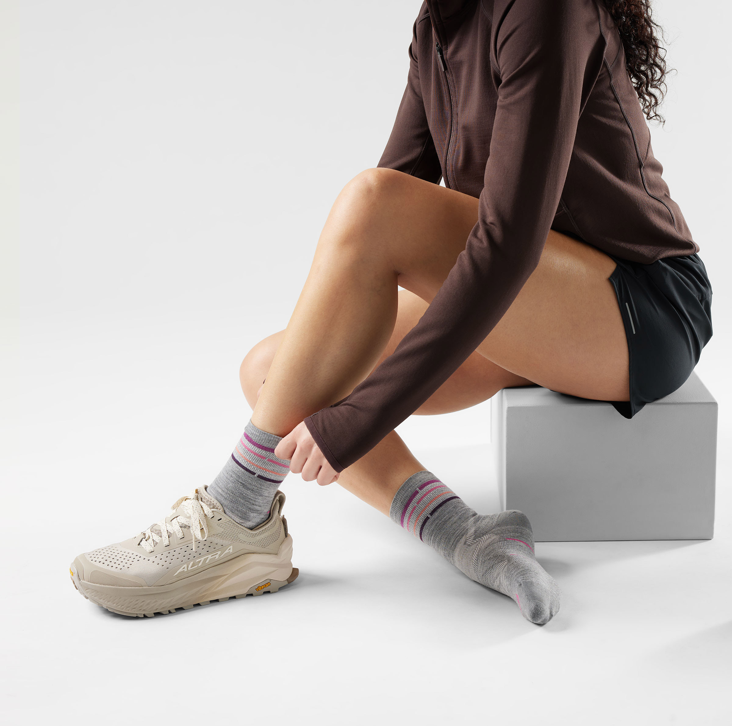 Run Zero Cushion Mid Crew Sokker Dame