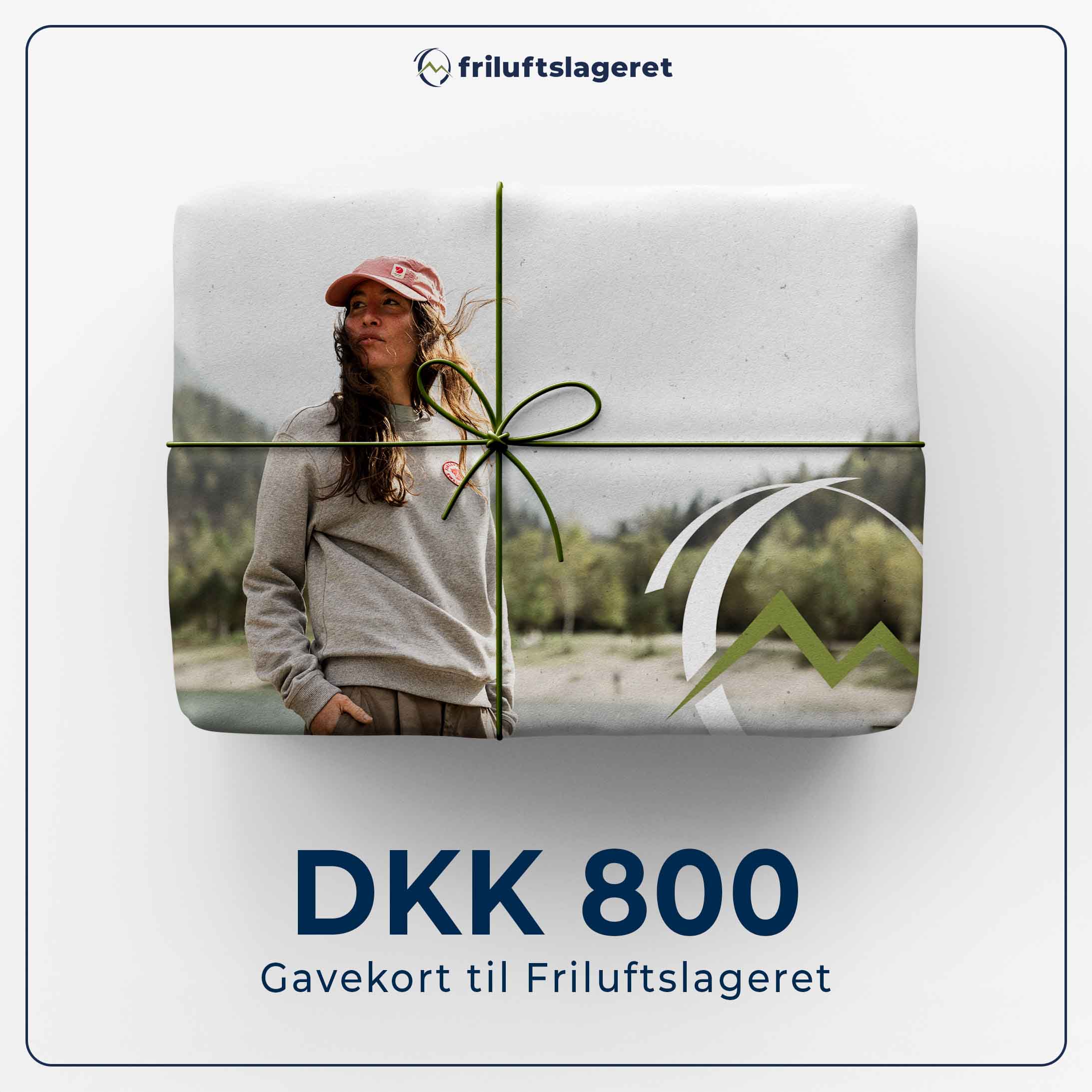 Gavekort, Online 800,- Friluftslageret gavekort